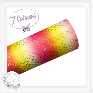 ⋅ Mermaid Scales  ⋅  Embossed Faux Leather ⋅