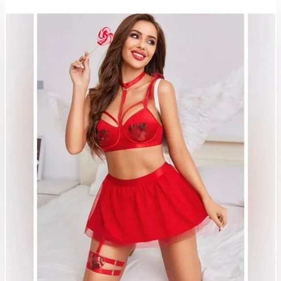 0368 Lingerie for Women Underwire Bra and TUTU Skirt