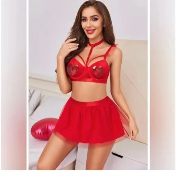 0368 Lingerie for Women Underwire Bra and TUTU Skirt