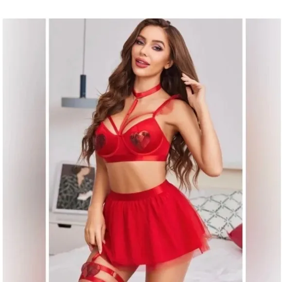 0368 Lingerie for Women Underwire Bra and TUTU Skirt