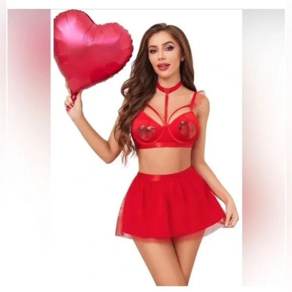 0368 Lingerie for Women Underwire Bra and TUTU Skirt