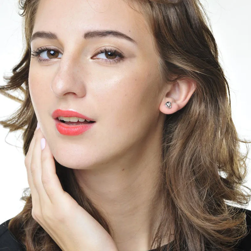 18k Gold Heart Earring