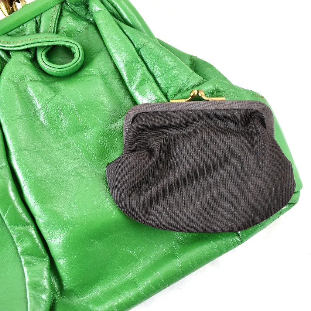 1950s Vintage Funky Kelly Green Handbag