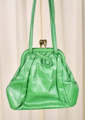 1950s Vintage Funky Kelly Green Handbag
