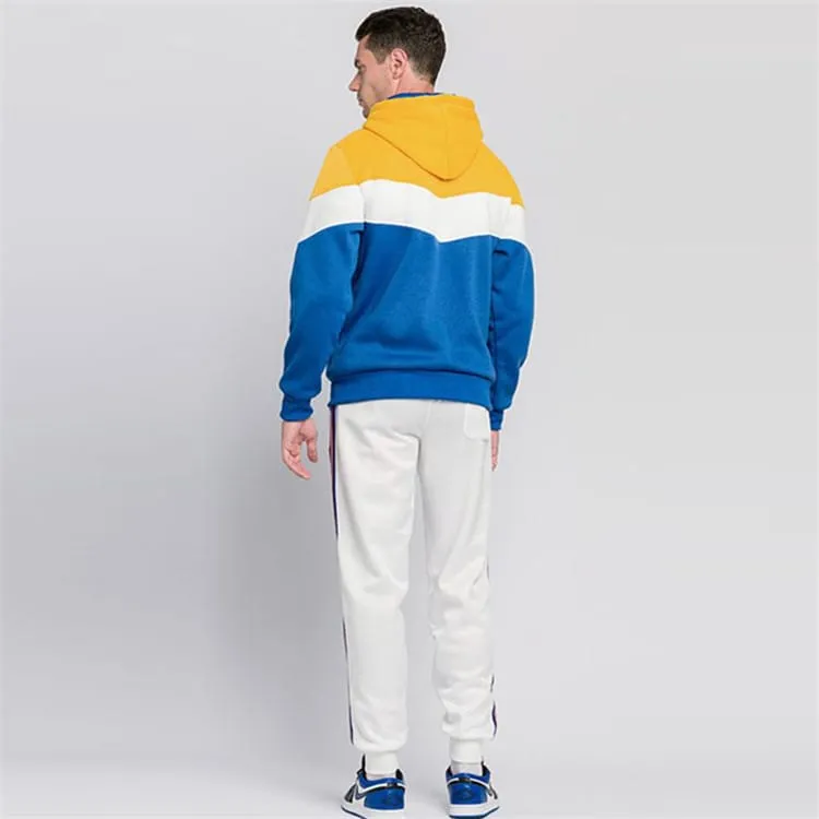 30 Pieces) Color Blocking Long Sleeve Pocket Hoodie