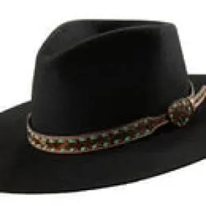 3D Scroll Embossed Heart Buckle Hat Band D740002202