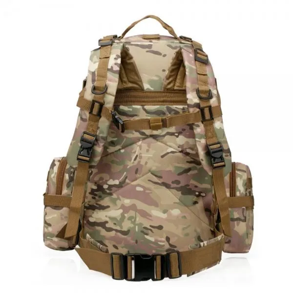 50L Outdoor Sports Rucksack Backpack Camping Hiking Camouflage Shoulder Bag CP Camouflage