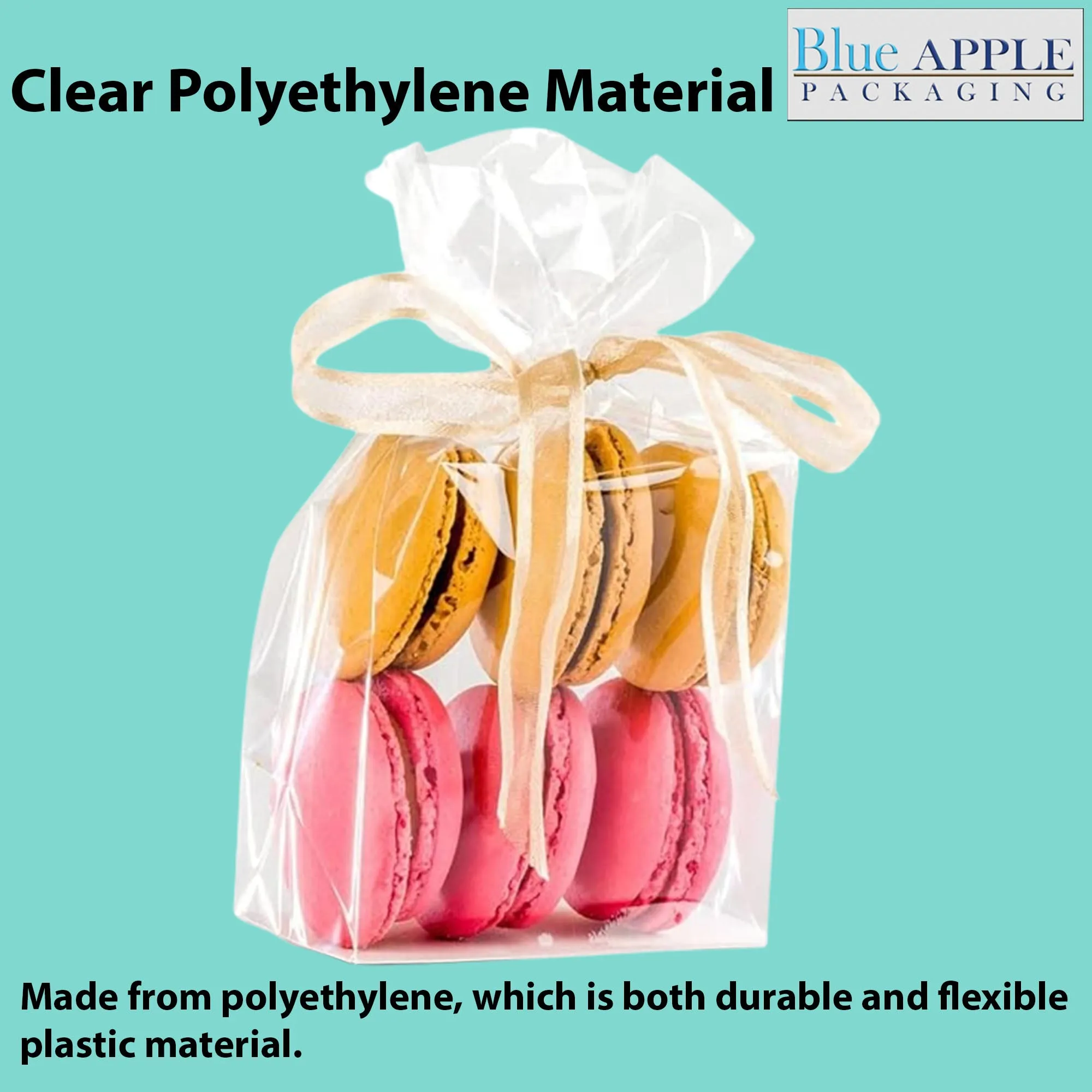 5X5X30 inches Gusseted Poly Bags Clear 1 Mil Low Density LDPE