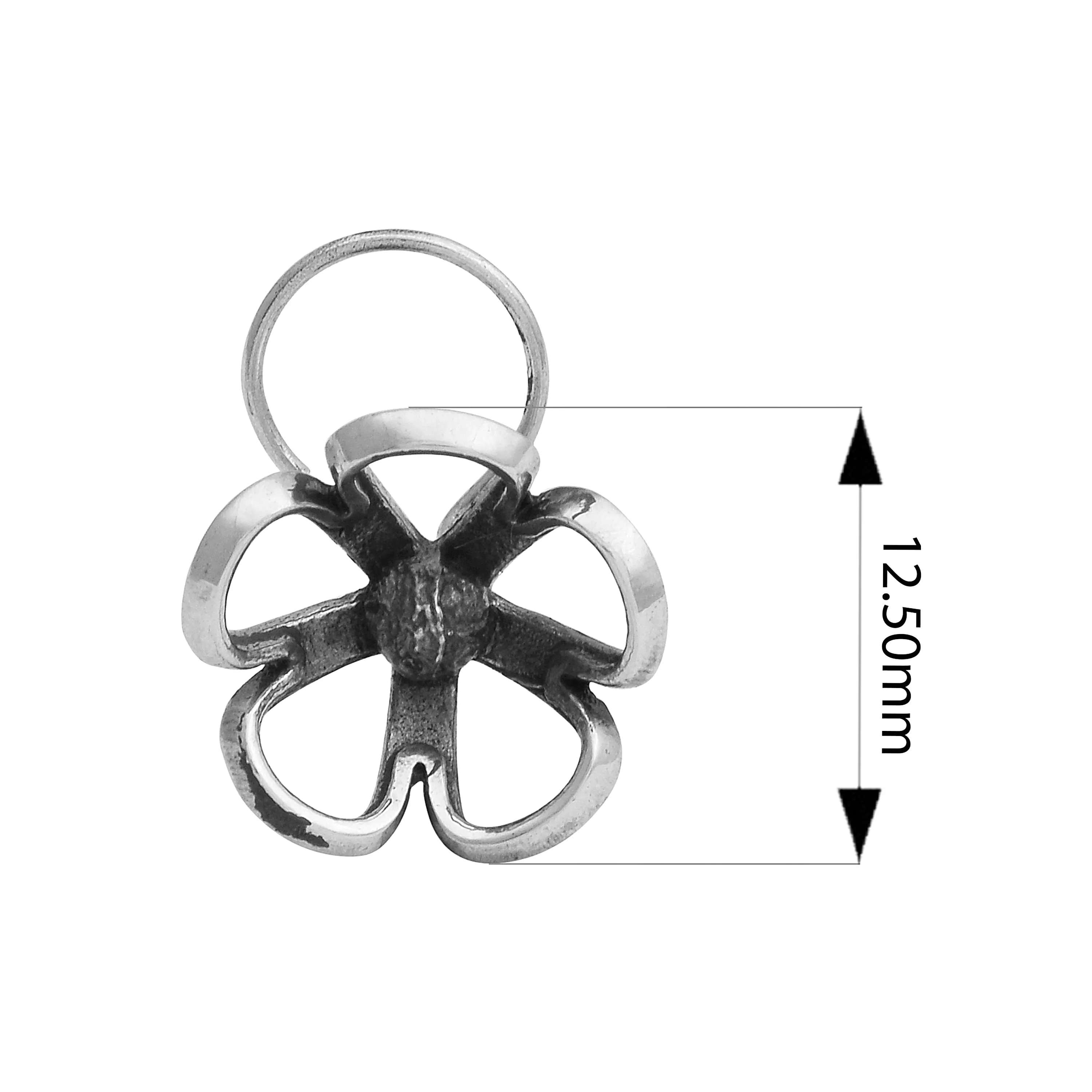 925 Solid Silver Plated Oxidized Handmade Nose Pin Vintage Traditional Nose Pin