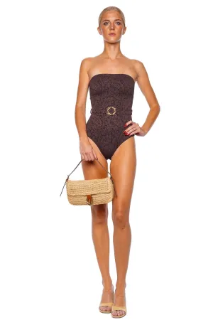 Acacia Textured Bandeau One Piece Swimsuit
