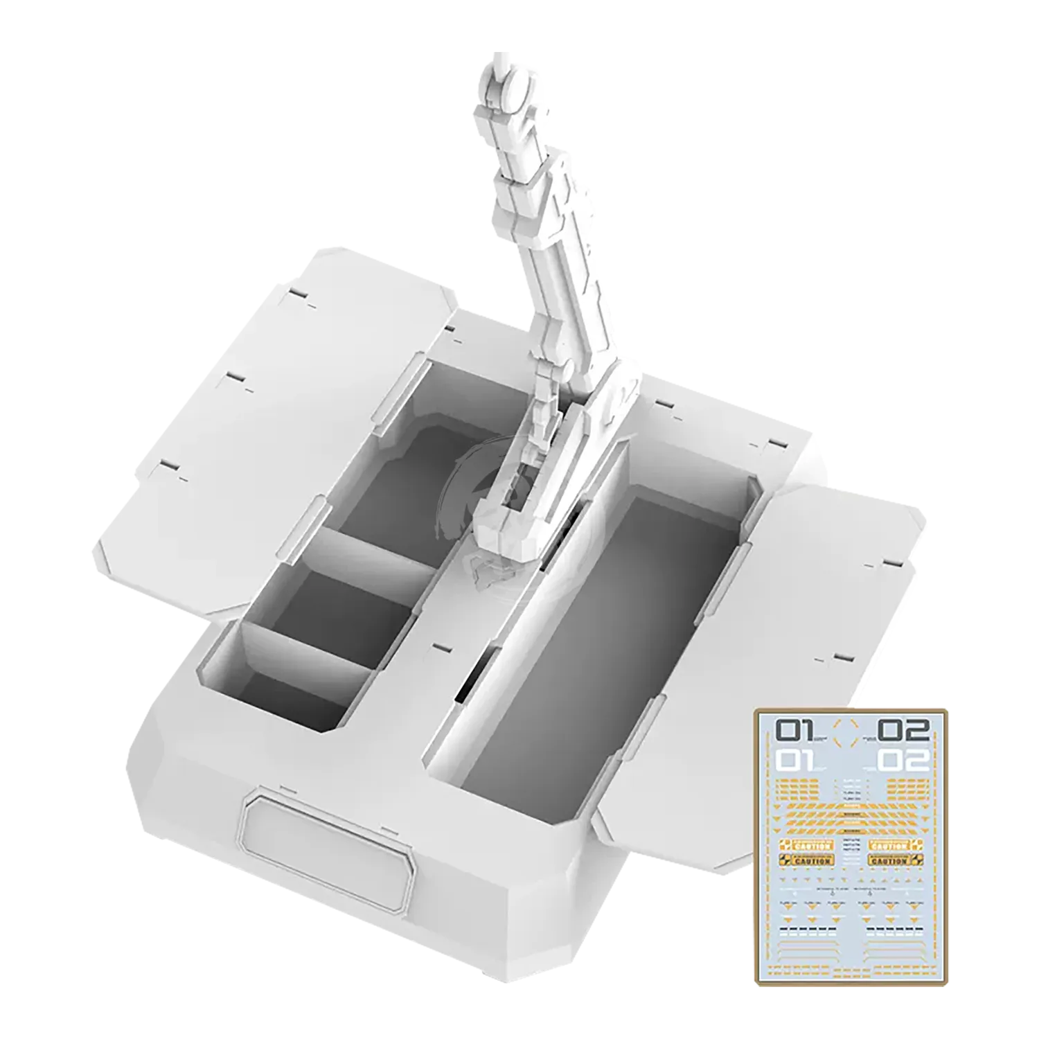 Action Base with Storage Compartment [White]
