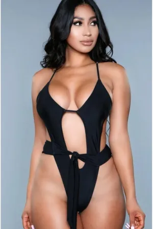 Adjustable Tie One Piece Swimsuit