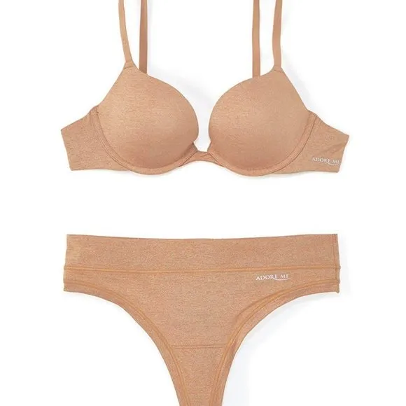 Adore Me Contour Tan Seamless Bra Gray Tan
