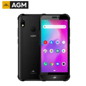 AGM A10 Front placed speaker 5.7"" HD  4G/6G  128G Android 9 Rugged Phone 4400mAh IP68 Waterproof Smartphone black_4GB 128GB-European version