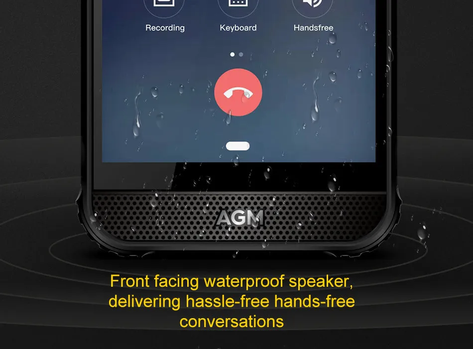 AGM A10 Front placed speaker 5.7"" HD  4G/6G  128G Android 9 Rugged Phone 4400mAh IP68 Waterproof Smartphone black_4GB 128GB-European version