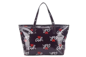 AGNES B LOVE HEART SHAPE TOTE BAG WITH DUST COVER