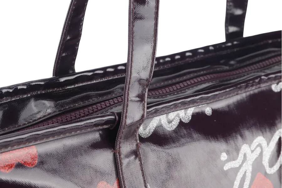 AGNES B LOVE HEART SHAPE TOTE BAG WITH DUST COVER