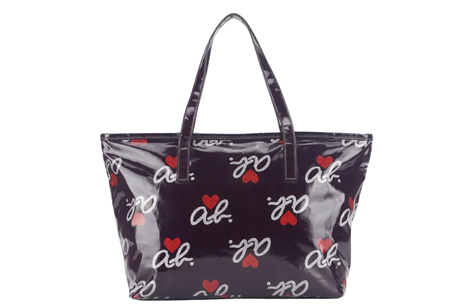 AGNES B LOVE HEART SHAPE TOTE BAG WITH DUST COVER