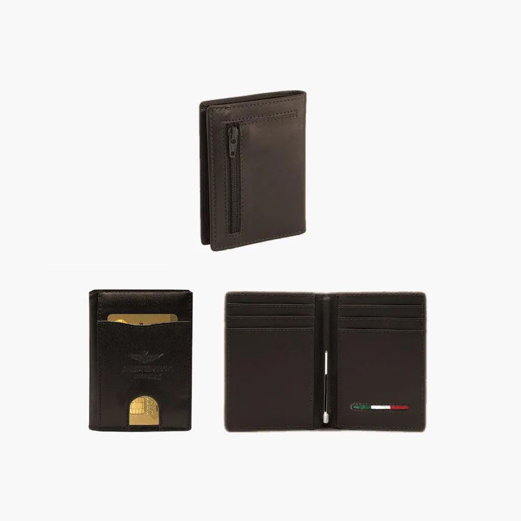 Air Force Vertical Wallet with Film-Soldi Solldi Target Am174-MO
