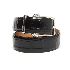Alexander McQueen Skull Belt Embossed Leather Size