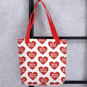Allover Barn Hunt in Hearts Tote Bag
