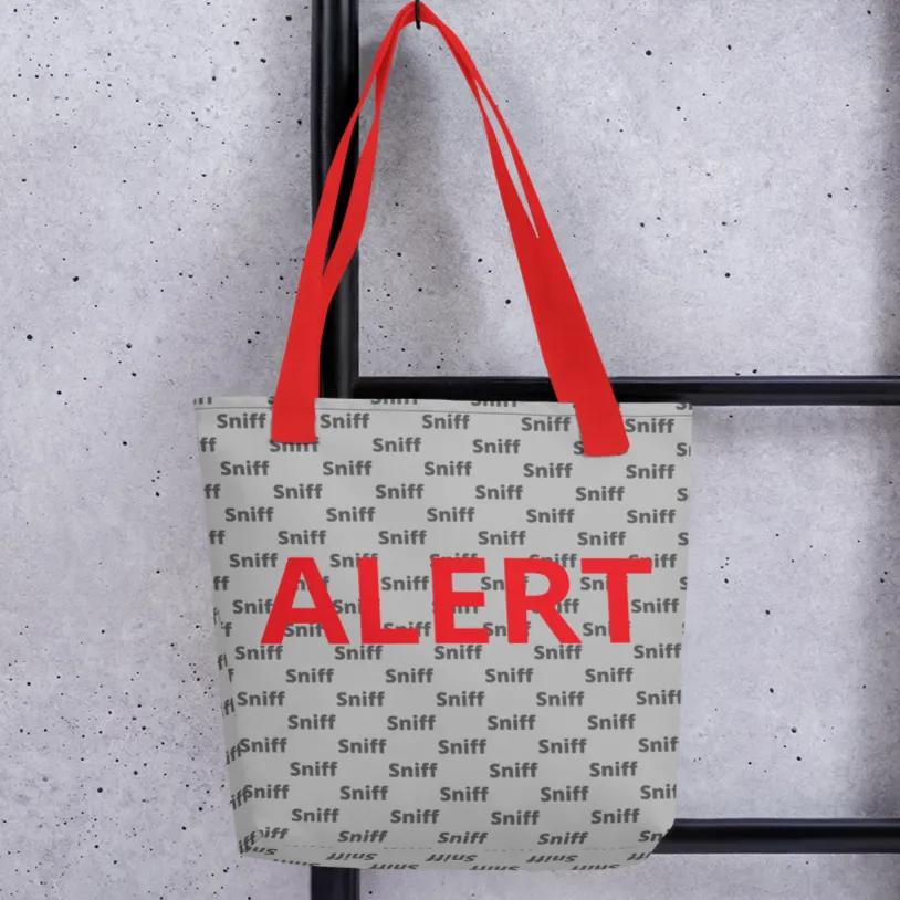 Allover Sniffs & ALERT Nose Work/ Scent Work Tote Bag-Grey