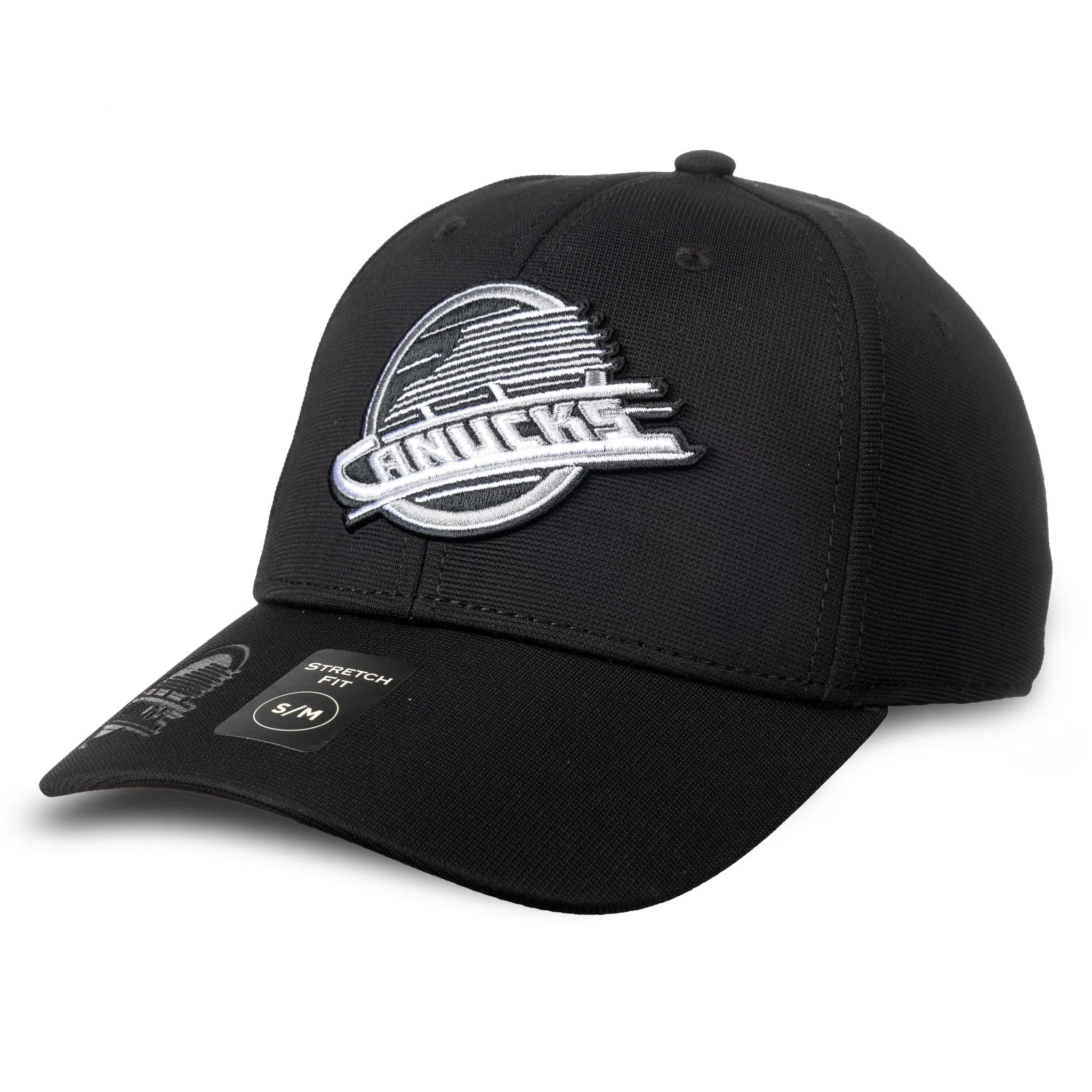 American Needle NHL E-Boss Platinum Stretch Hat -  Vancouver Canucks Skate