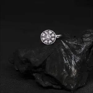 Anoma Heart Silver Oxidized Nose Pin