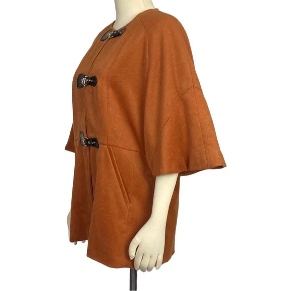 Anthropologie Oak Moon Toggle Coat
