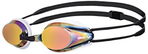 Arena 92370 Tracks Swimming Goggles (White/Red Revo/Black)