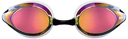 Arena 92370 Tracks Swimming Goggles (White/Red Revo/Black)