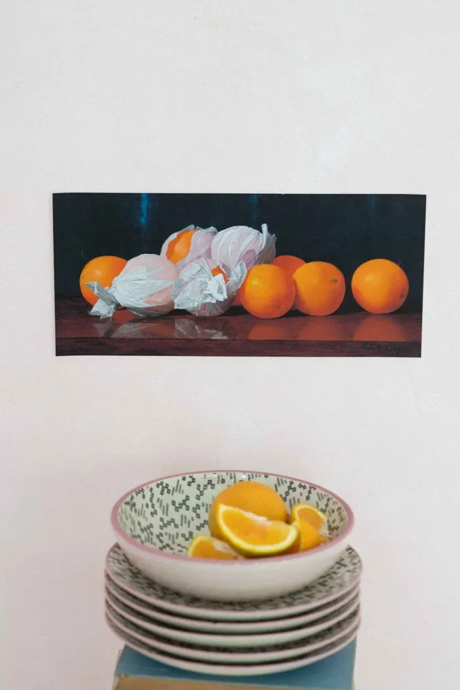 Art Print Wrapped Oranges