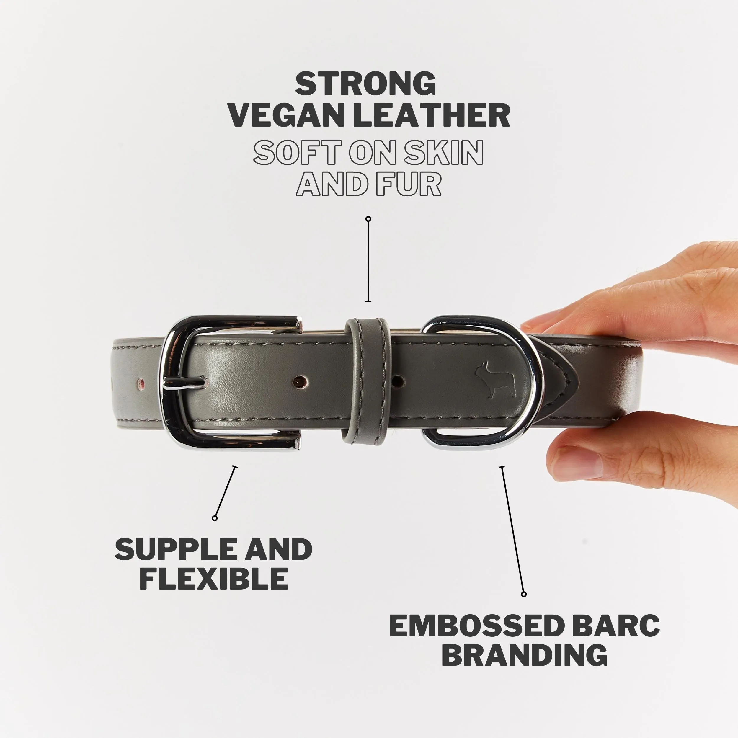 Ash Grey Dog Collar