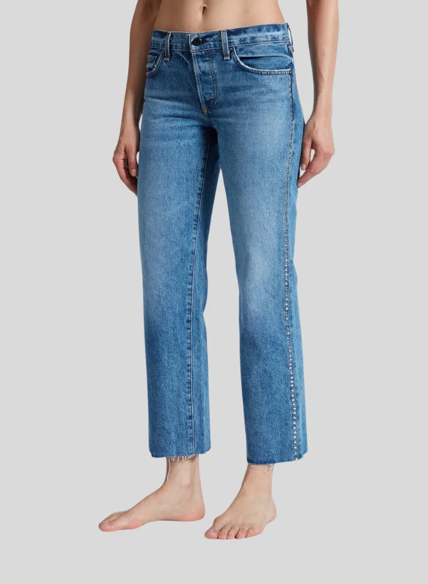 ASKK NY | Low Rise Straight Studded Pant