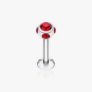 Aurora Gem Ball Steel Labret