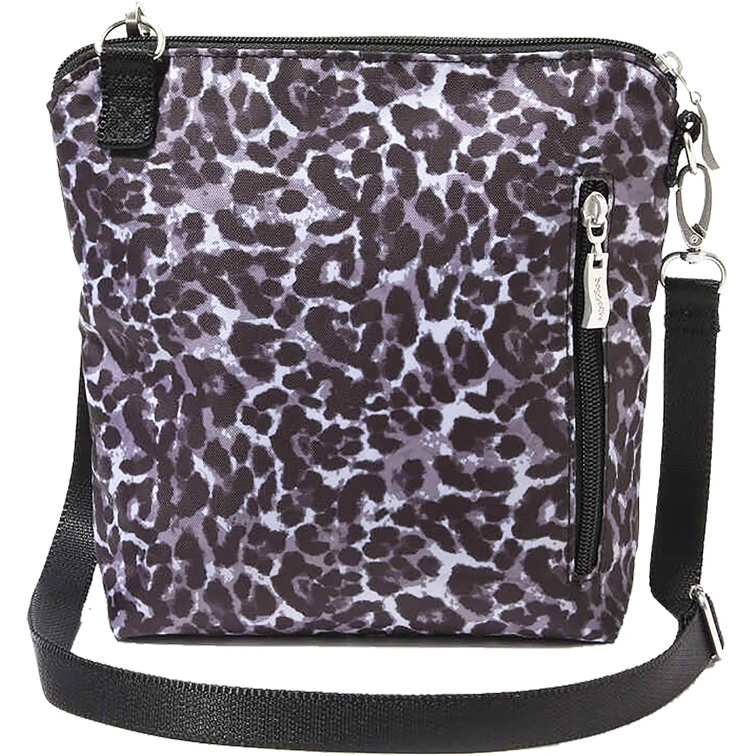 Baggallini Modern Pocket Crossbody Grey Wild Cheetah Nylon
