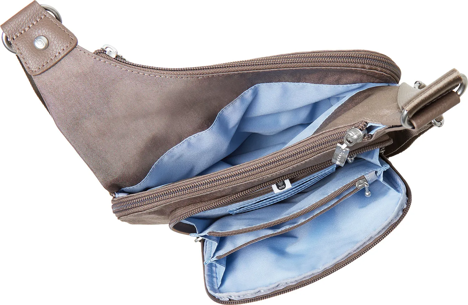 Baggallini RFID Cross City Bagg Portobello Shimmer Nylon