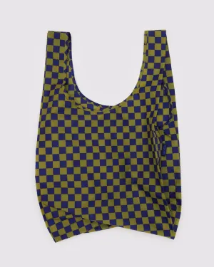 Baggu Standard Reuseable Bag - Pear Navy Check