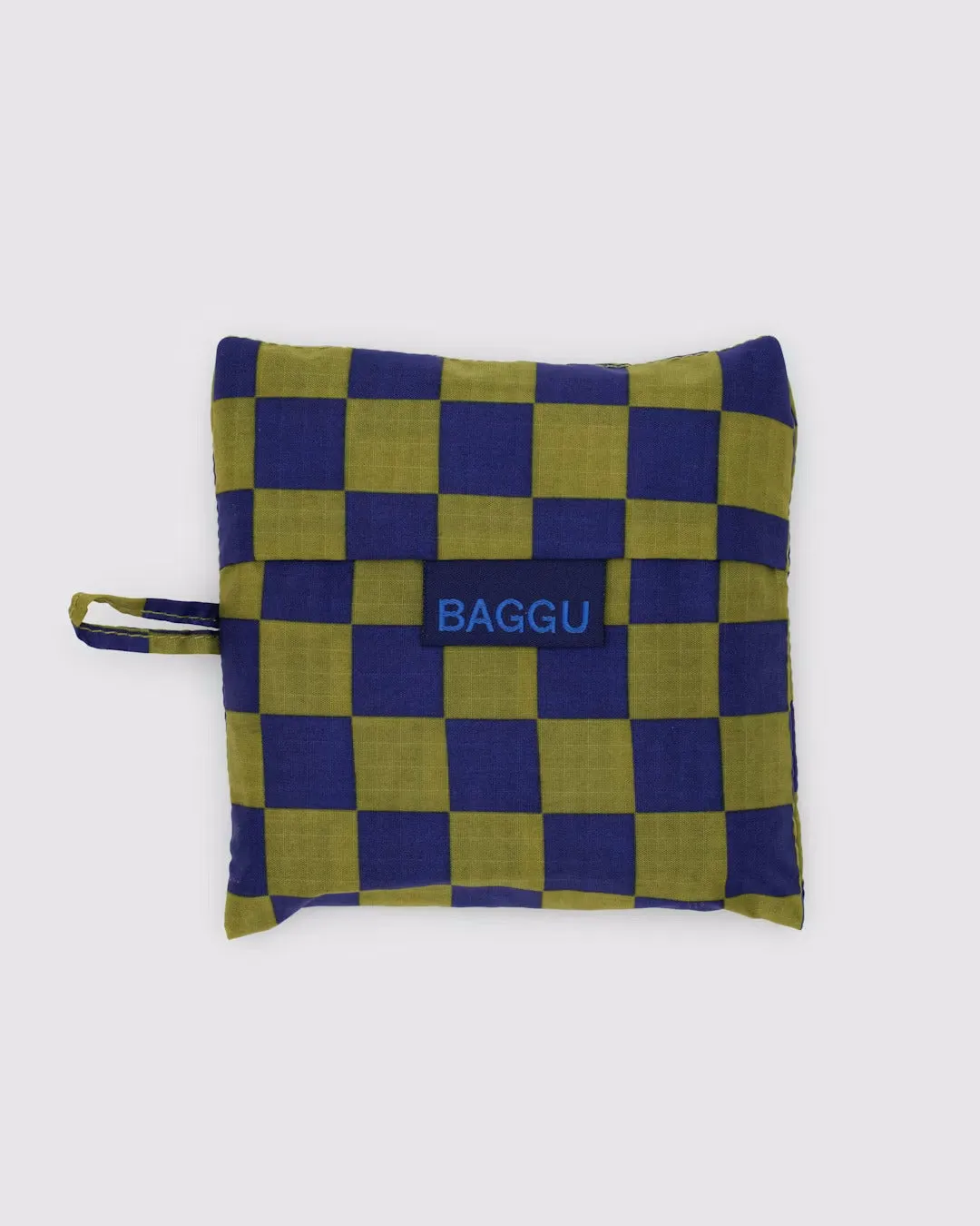 Baggu Standard Reuseable Bag - Pear Navy Check