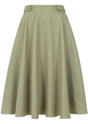 Banned Di Di 50's Swing Skirt Olive White