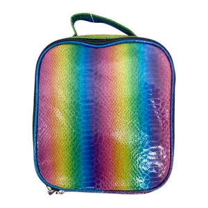Bari Lynn Black Rainbow Snake Lunch Box