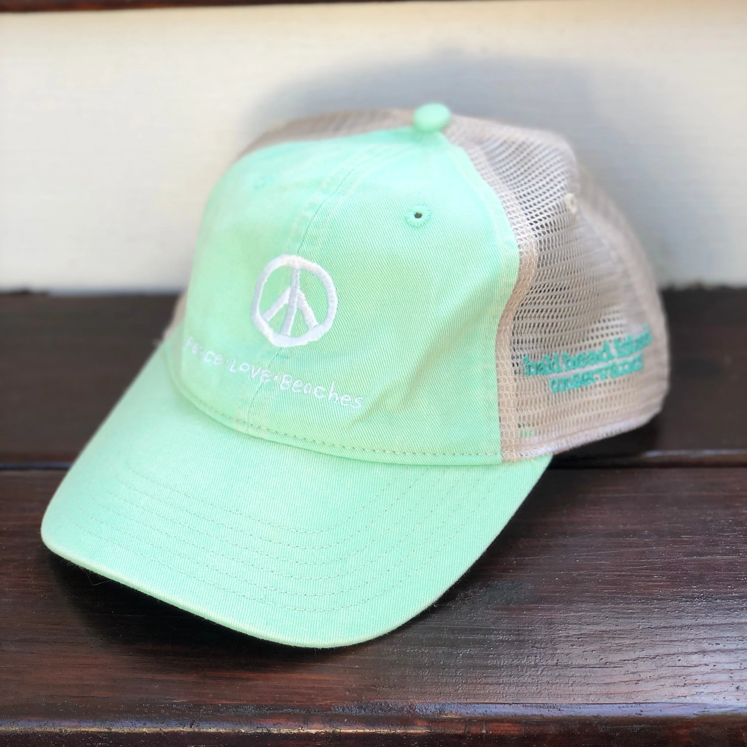 BHIC Peace, Love, Beaches Mesh Trucker Hat