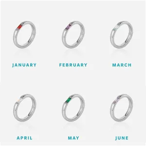 Birthstone Ring - Silver