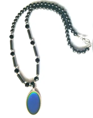 Black Beaded Magnetic Mood Necklace