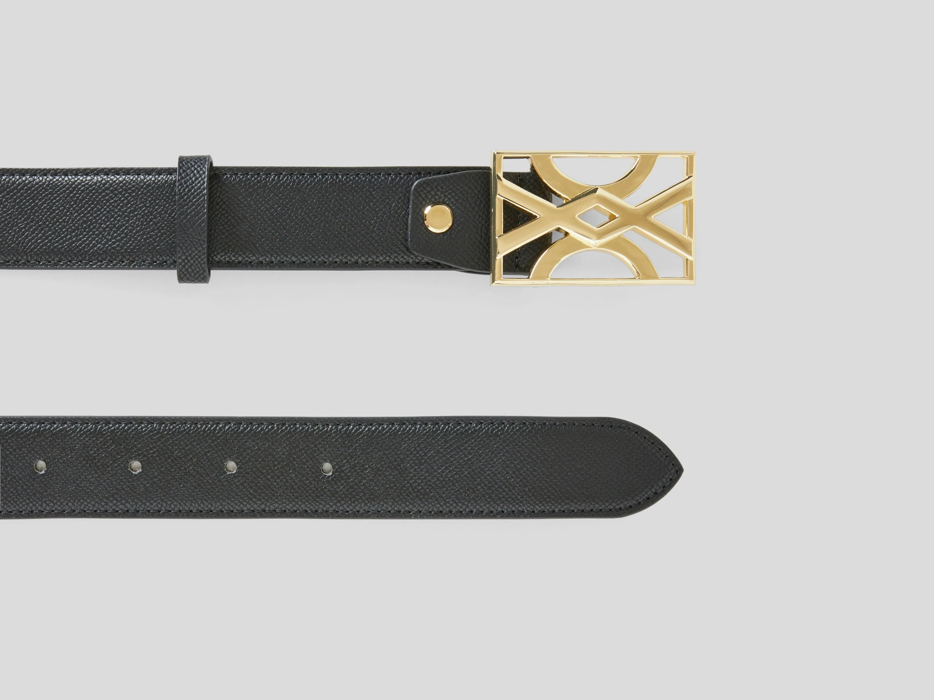 BLACK BELT WITH LOGOED BUCKLE