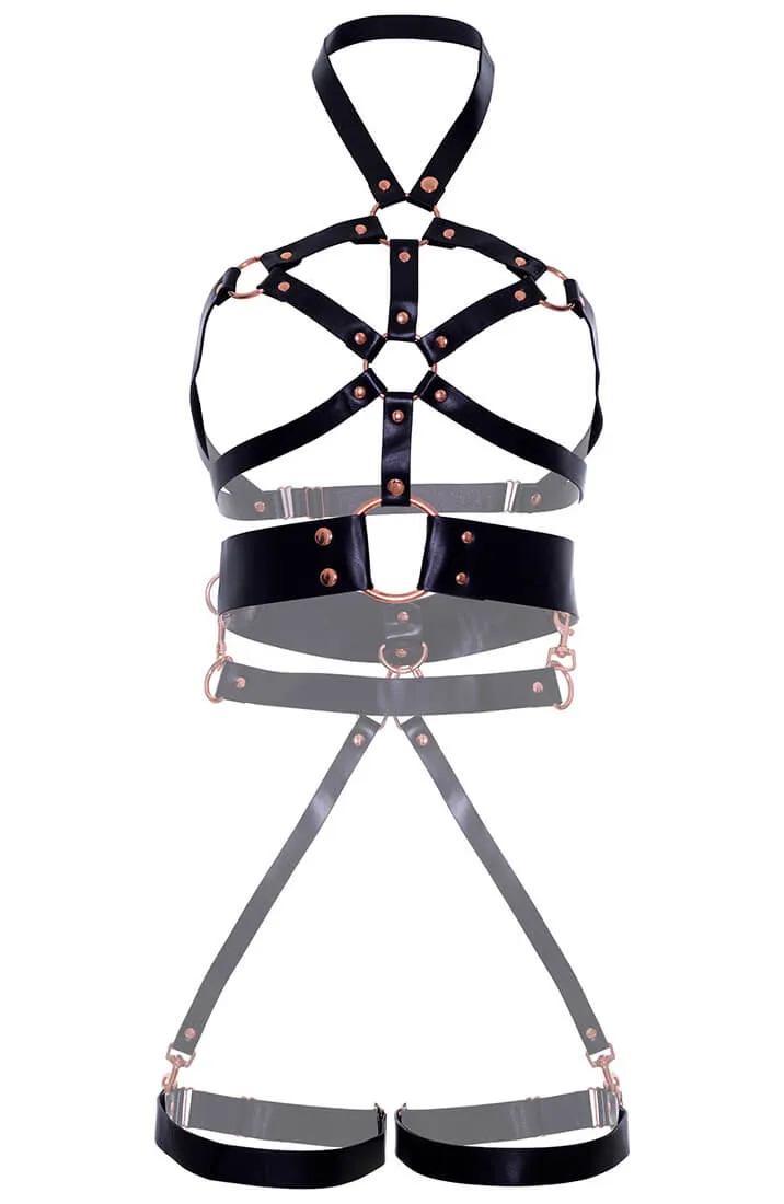 Black body harness lingerie with back handle - I'm Visual