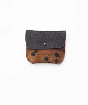 BLACK   CHEETAH COIN/CARD PURSE