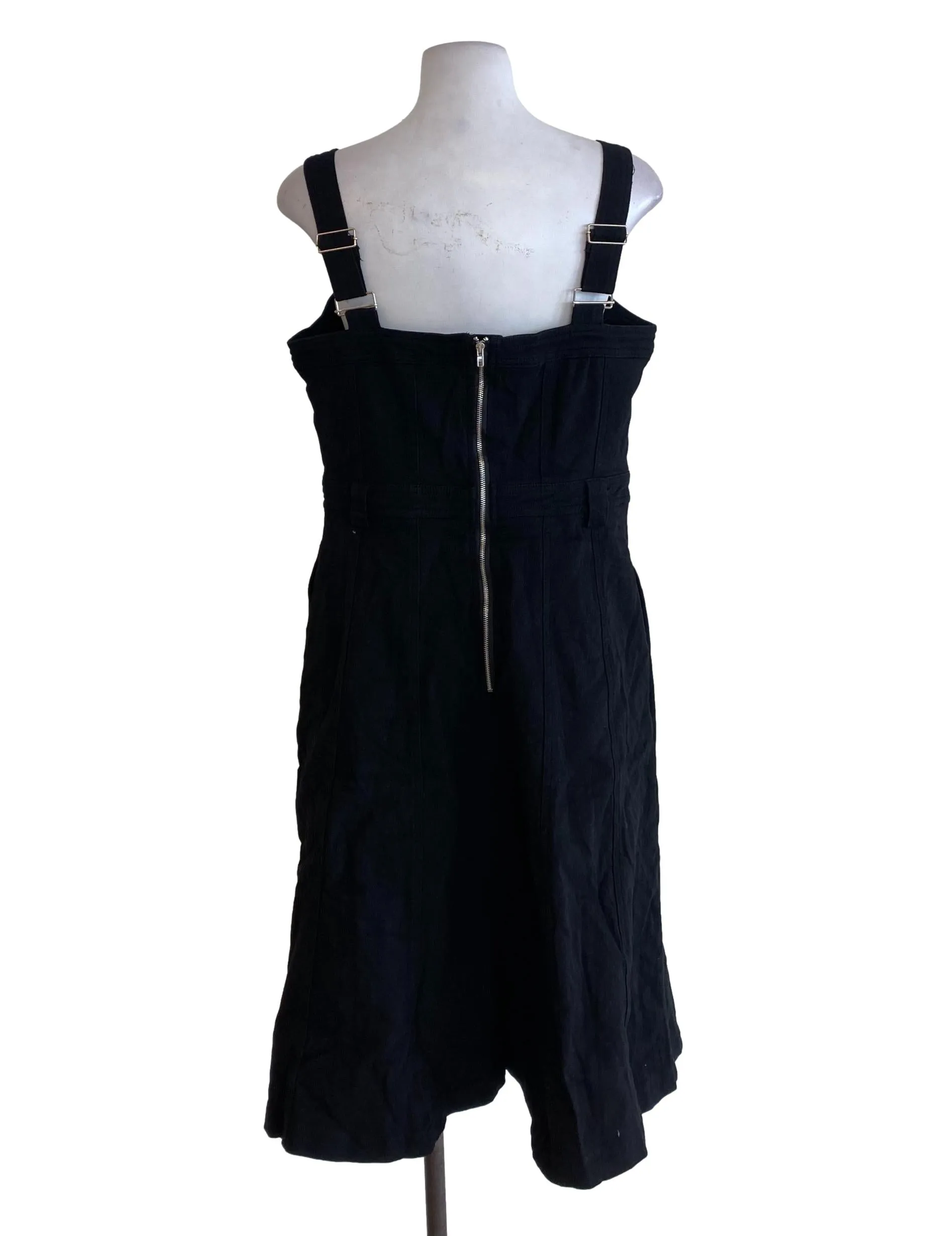 Black Corduroy Empire Dress