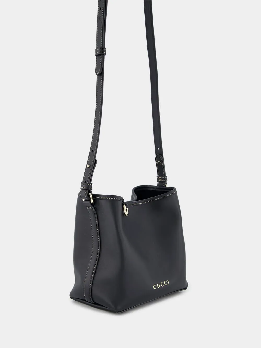 Black GG Emblem Mini Bucket Bag