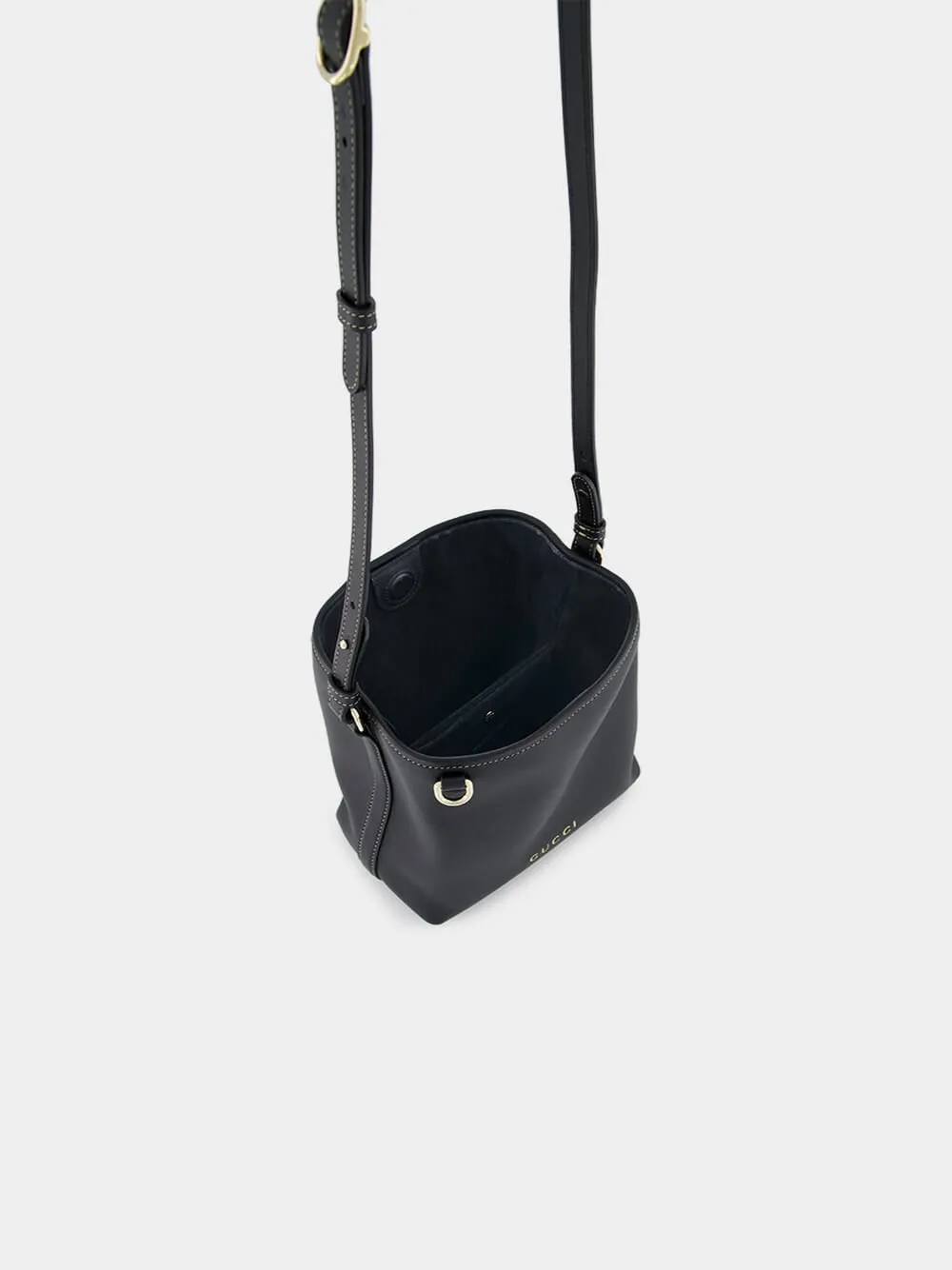 Black GG Emblem Mini Bucket Bag